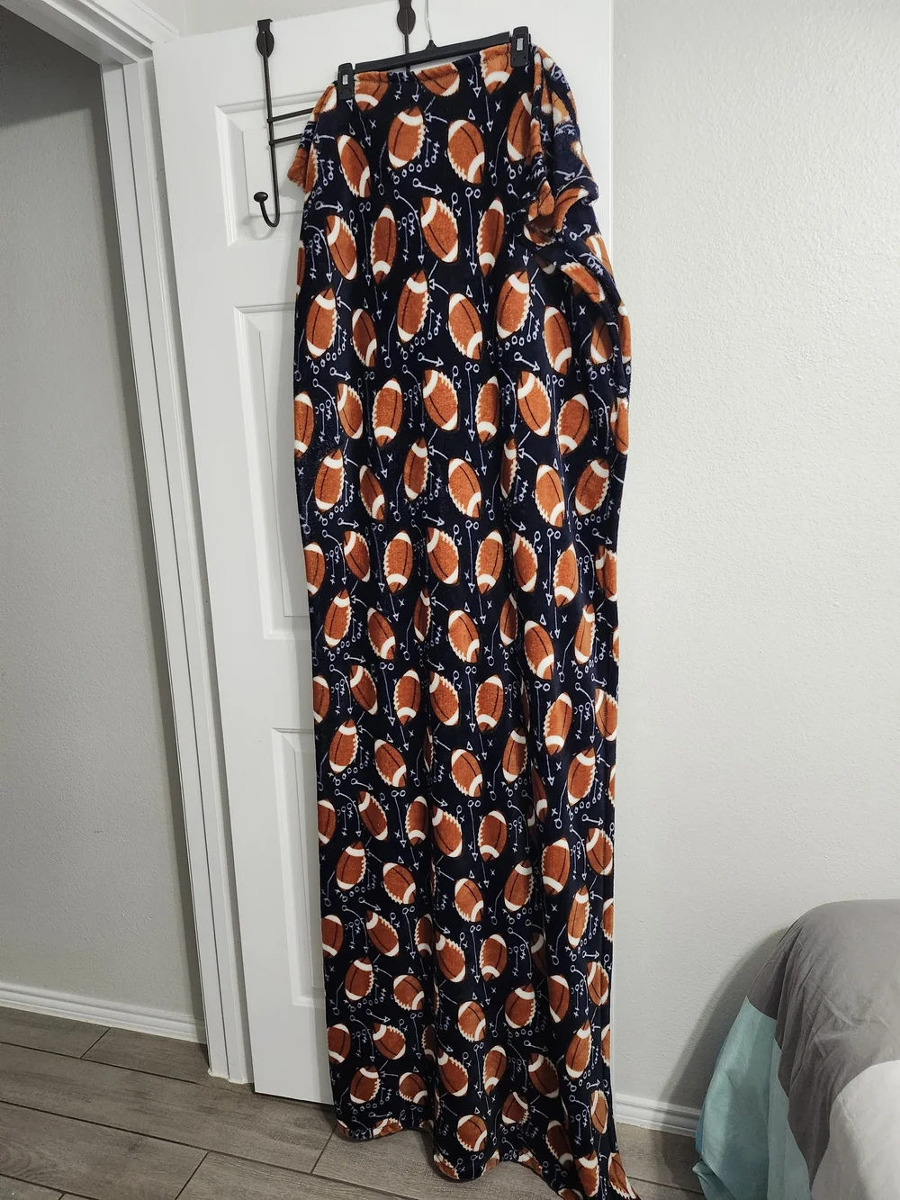 Xhilaration Navy and Brown Football-Print Maxi Skirt